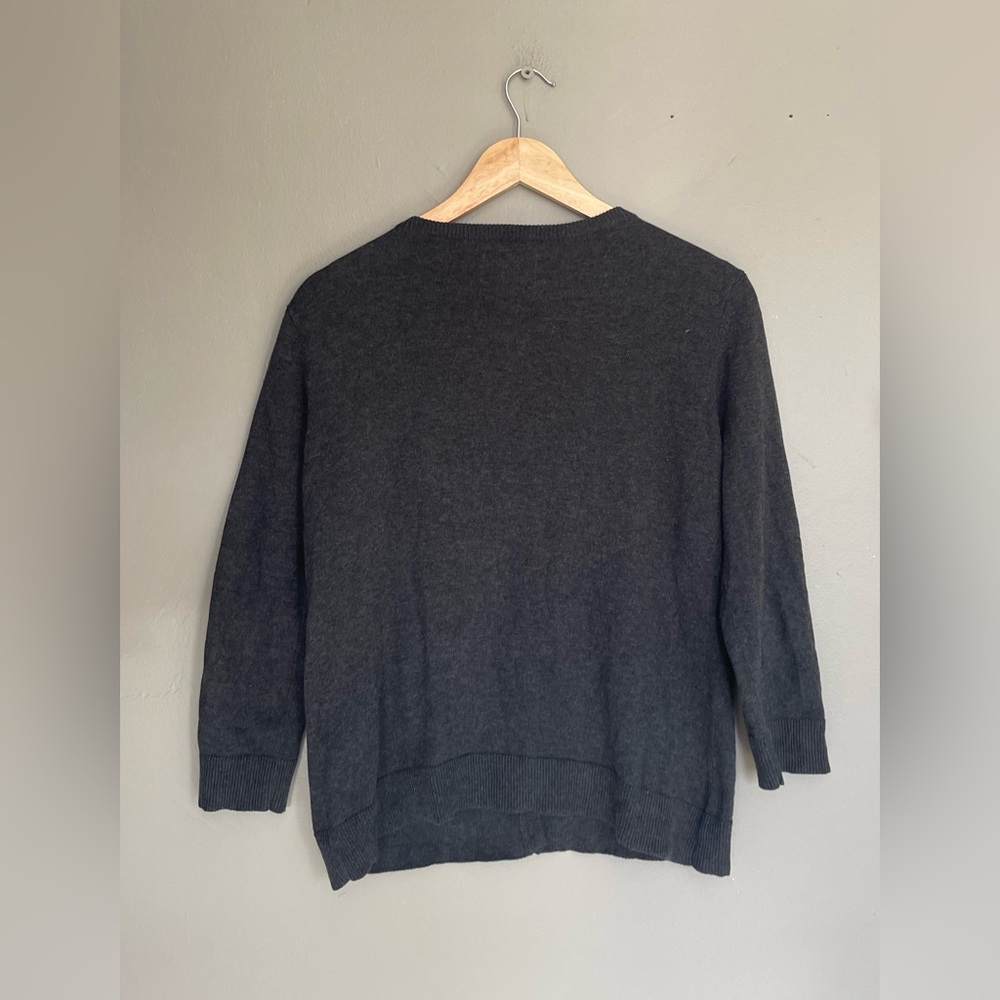 Anthropologie Tabitha Black Cardigan with Floral Embroidery - Picture 2 of 3